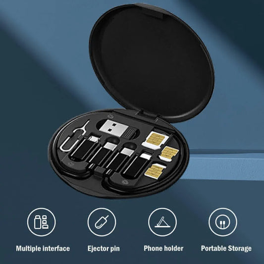 Wireless Bluetooth Cable Earbud M10 With Multifuncational Data Cable Set