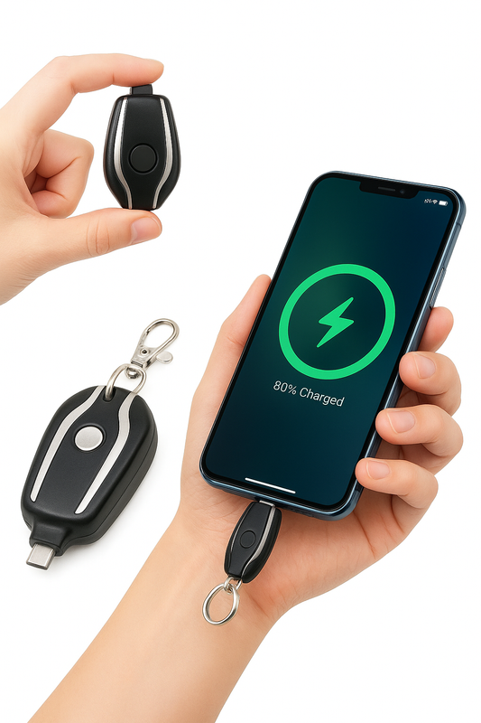 πβ‘ Mini Keychain Power Bank 1500mAh π | Pocket-Friendly Fast Charger π± | Type-C & iOS Ready β¨