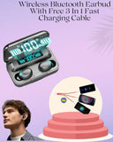 Wireless Bluetooth Cable Earbud With Fast Charging Cable