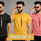 👕RoundNeck Multicolor Lightweight Men’s T-Shirt _ Pack of 3 @Just Rs. 499/-✨