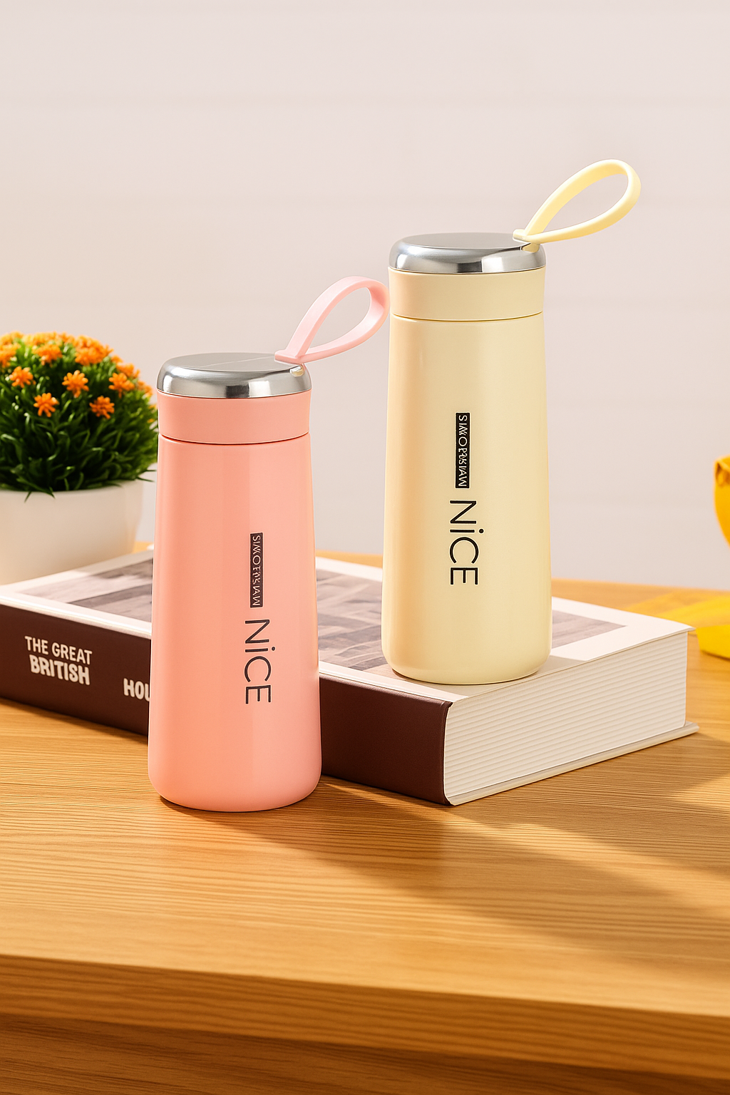 Leak-Proof Glass Water Bottle with Silicone Protective Sleeve
