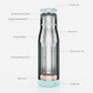 Leak-Proof Glass Water Bottle with Silicone Protective Sleeve