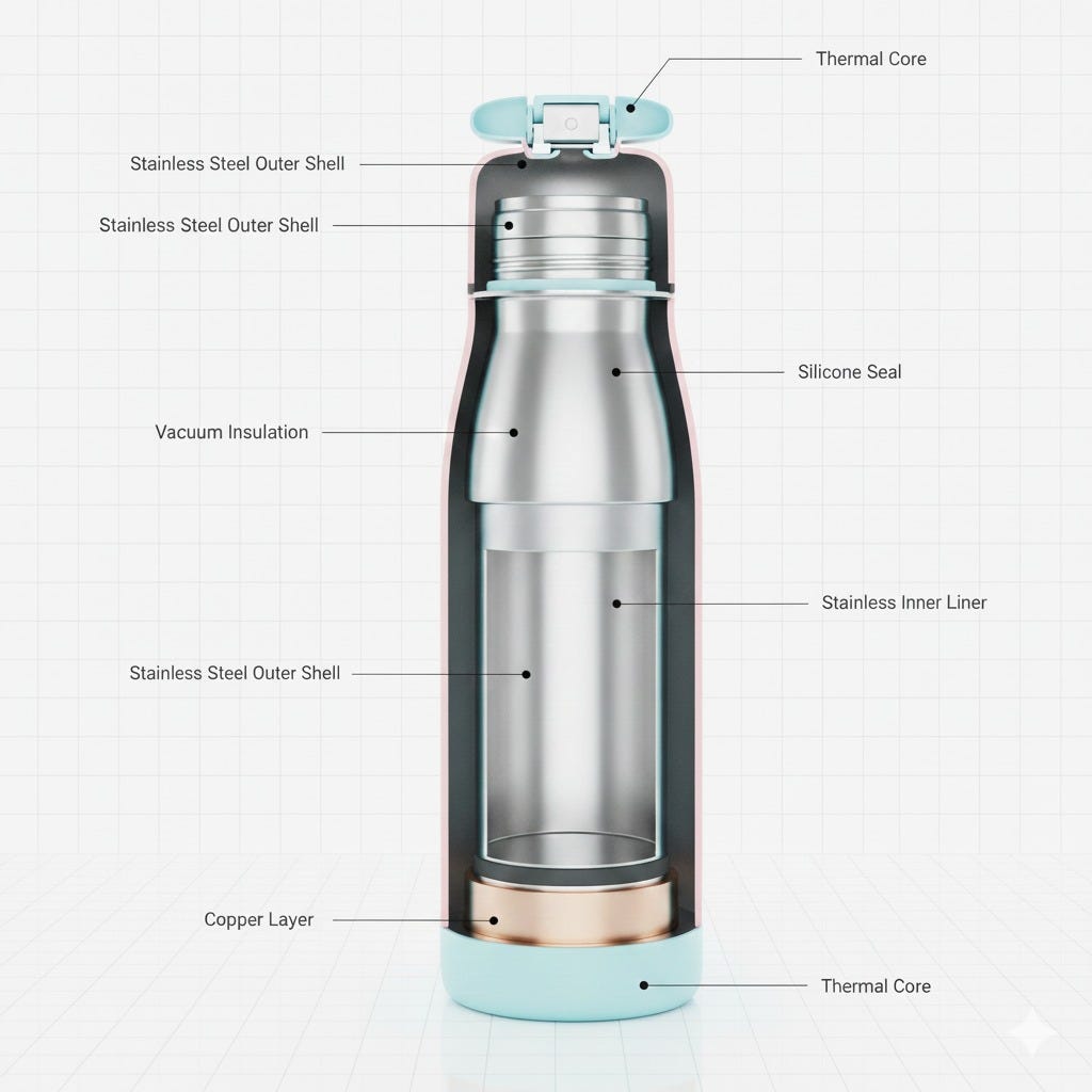 Leak-Proof Glass Water Bottle with Silicone Protective Sleeve