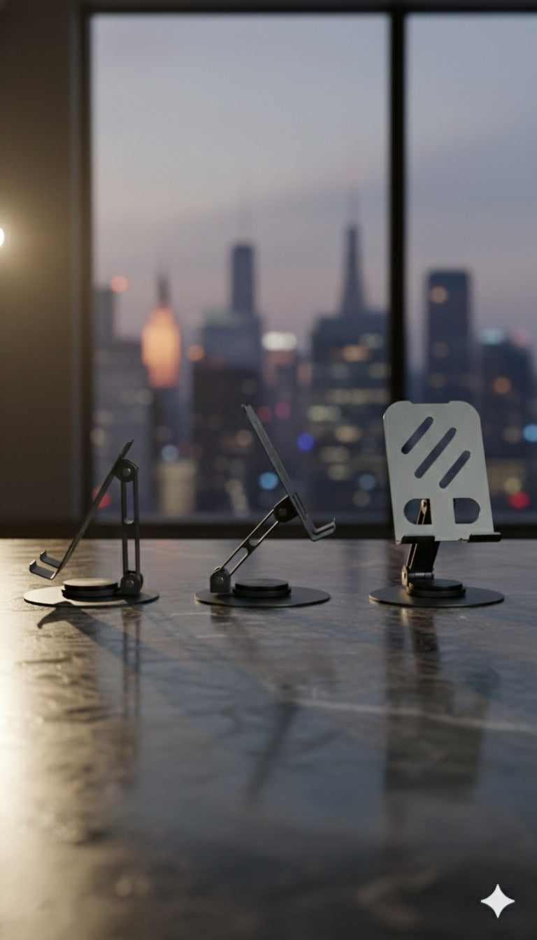 360° Rotatable Aluminium Desktop Mobile Stand