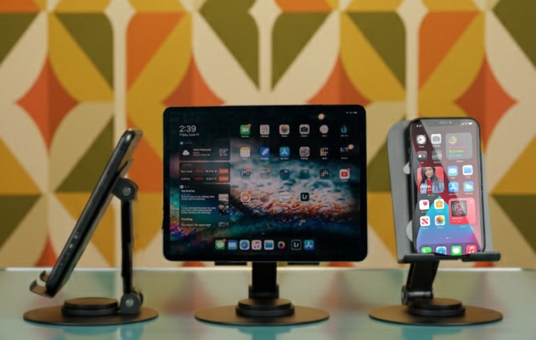 360° Rotatable Aluminium Desktop Mobile Stand